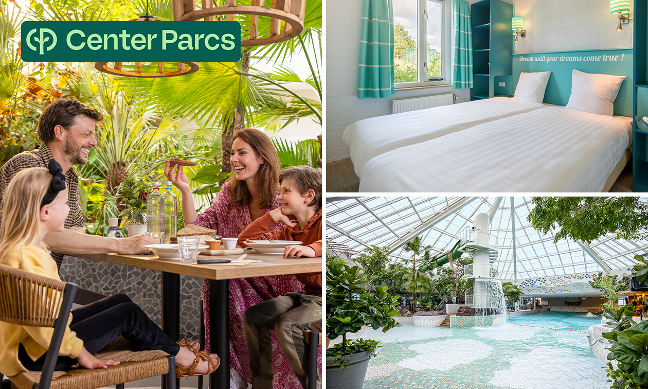 3, 4 of 7 overnachtingen voor 2 tot 4 personen in Center Parcs Zandvoort