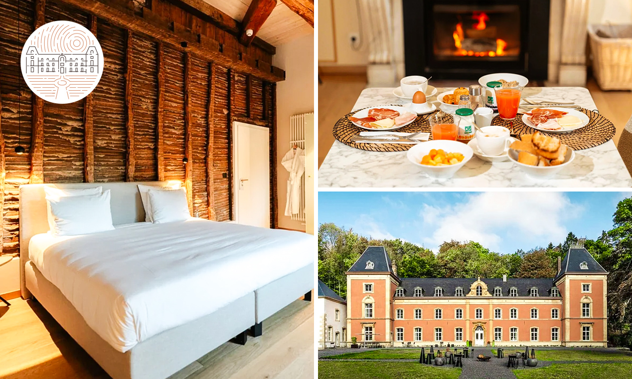 Overnachting voor 2 + ontbijt + late check-out + evt. spa in de Belgische Ardennen