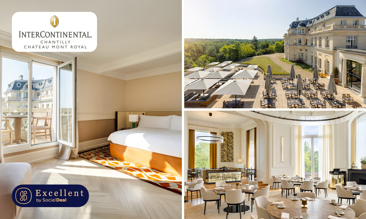 Overnachting voor 2 + ontbijt + onbeperkte toegang tot de spa midden in het bos van Chantilly