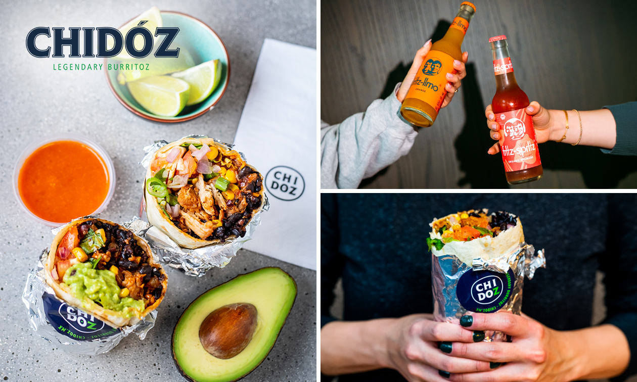 Burrito + drankje bij Chidóz in Eindhoven
