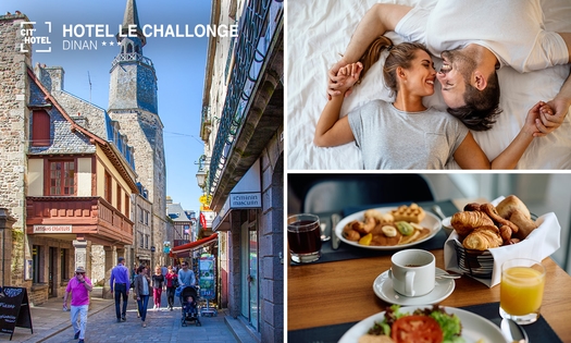 Overnachting(en) voor 2 personen + ontbijt + fles cider + vroeg inchecken en meer in Dinan