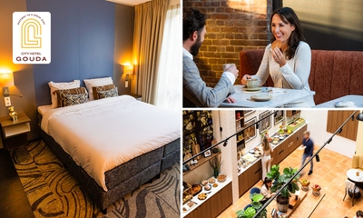 Overnachting(en) voor 2 + ontbijt + late check-out in hartje Gouda