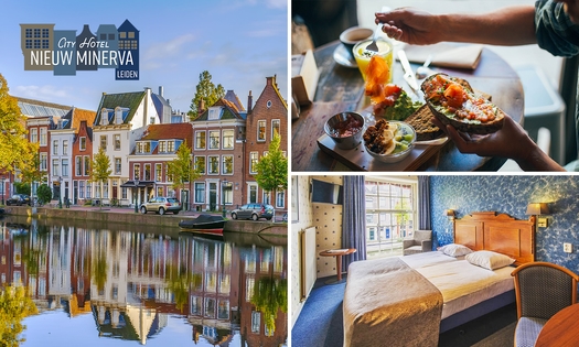 Overnachting voor 2 + ontbijt in hartje Leiden