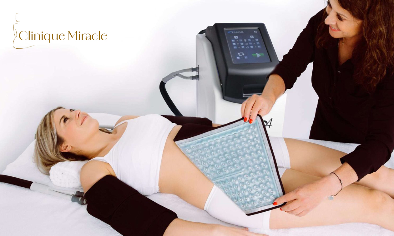 Cryolipolyse-afslankbehandeling of EMS-bodysculpting