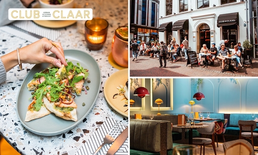 2-gangen keuzelunch bij Club Claar in hartje Utrecht