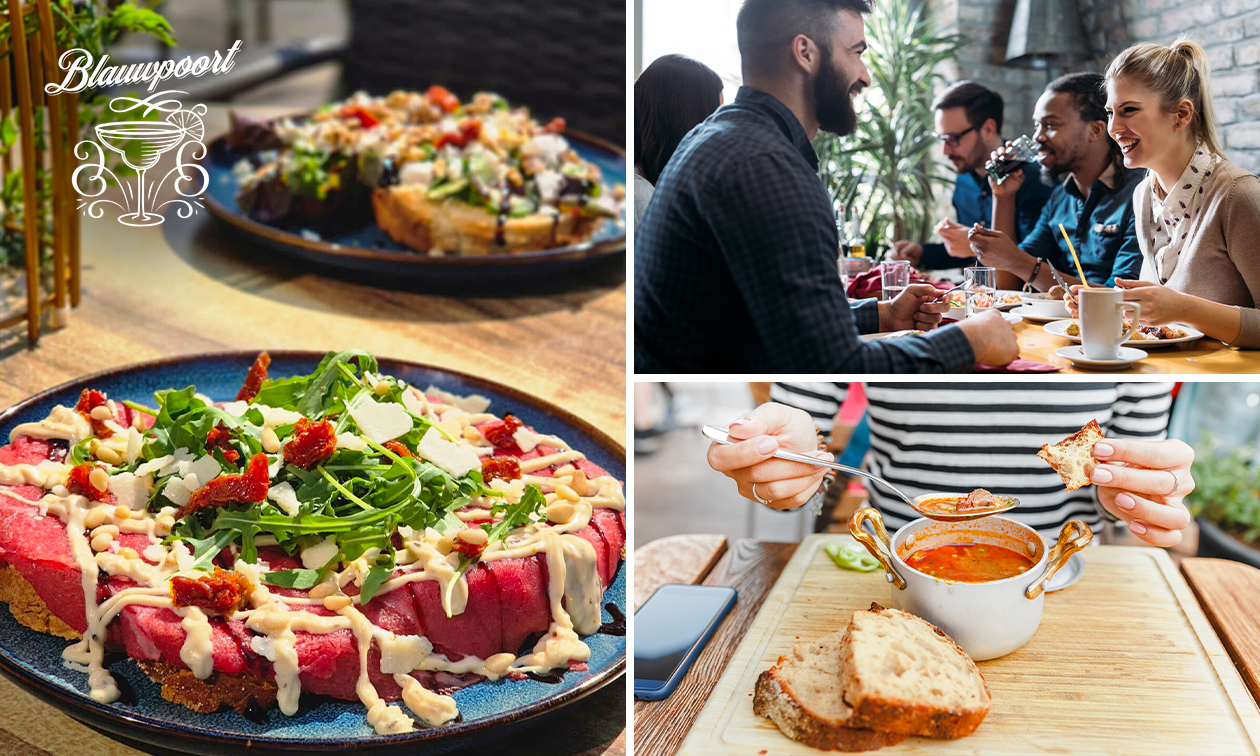 Lunchgerecht + evt. cocktail bij Cocktailbar Blauwpoort