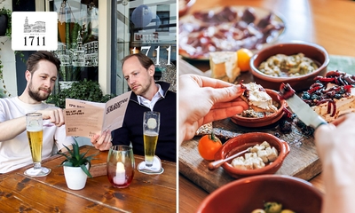 Luxe bierproeverij met 5 bieren + bijpassende tapasplank