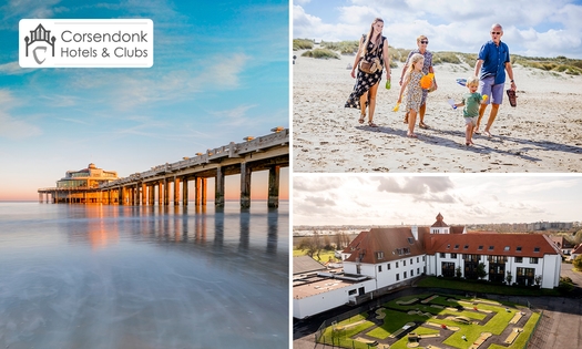 Overnachting voor 2 tot 4 + ontbijt + late check-out in Blankenberge
