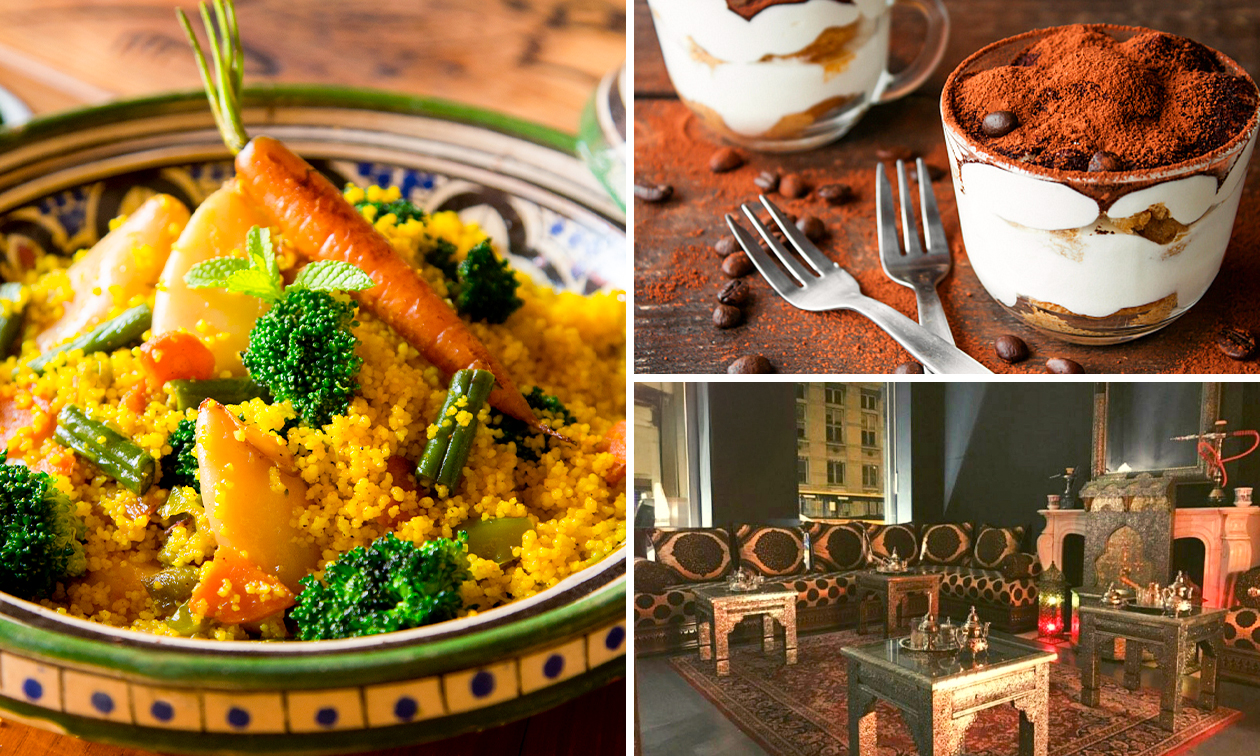 Menu oriental en 2 ou 3 services à la carte + thé à la menthe au Couscous Gourmand