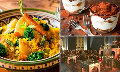 Menu oriental en 2 ou 3 services à la carte + thé à la menthe au Couscous Gourmand