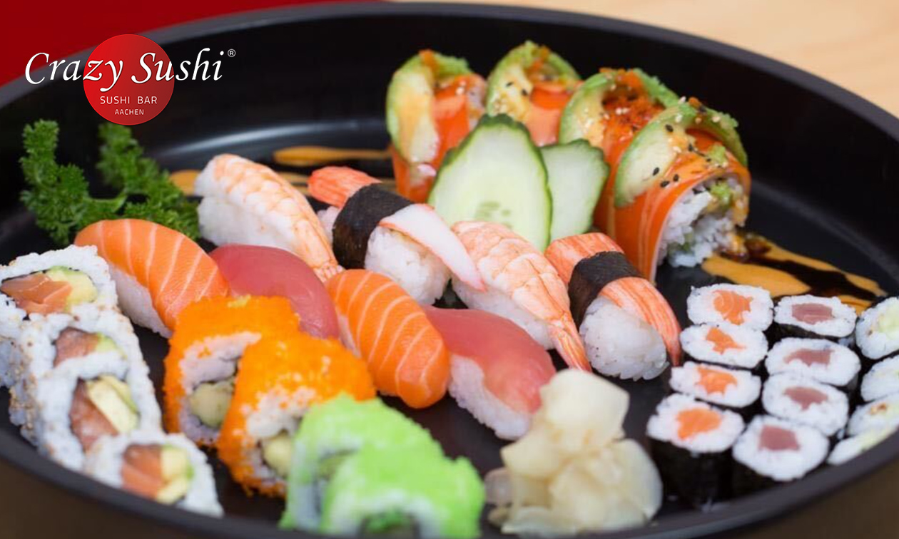 Sushimenü zum Mittag oder Abend im Crazy Sushi
