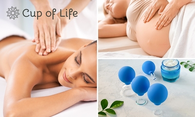 Massage naar keuze (60 min) of transformational cupping (30 min)