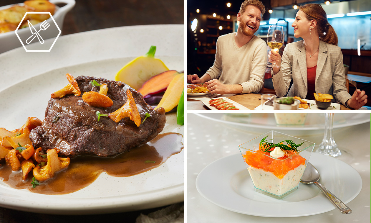 2- of 3-gangen keuzelunch of -diner