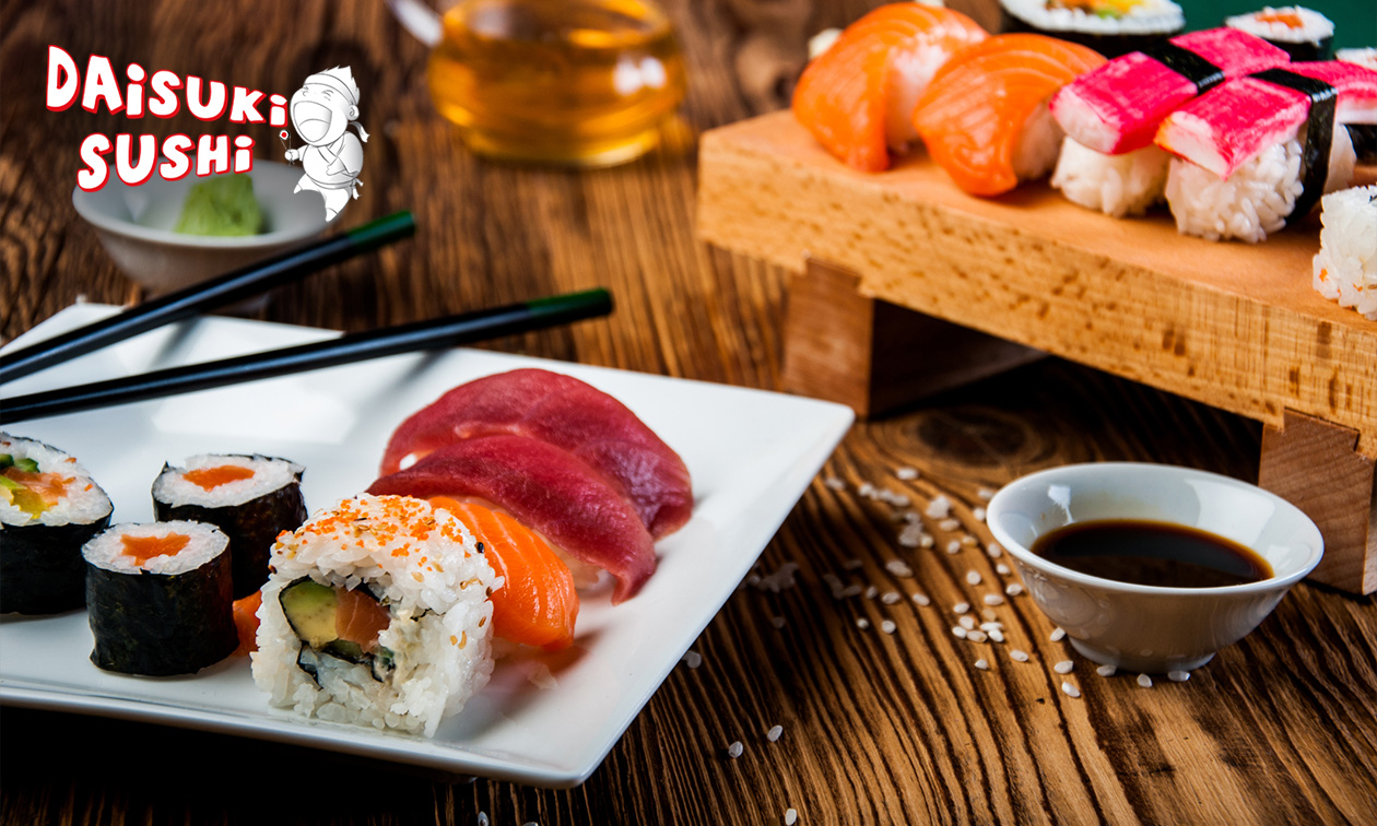 Sushibox (106 stuks) van Daisuki Sushi voor thuisbezorgd