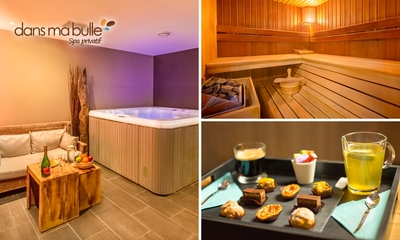Spa privatif (2h) pour 2 + café ou thé gourmand ou évlt. un apéritif dinatoire près de Lille