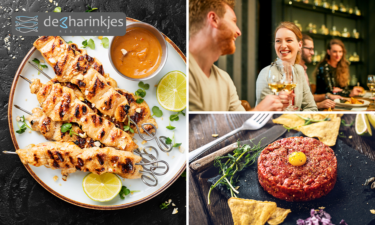 3-gangen keuzediner of proeverij om te delen bij De 3 Harinkjes