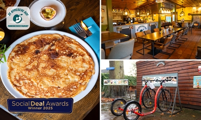 Kickbike + warme drank + 2-gangenlunch bij De Appelsche Hof