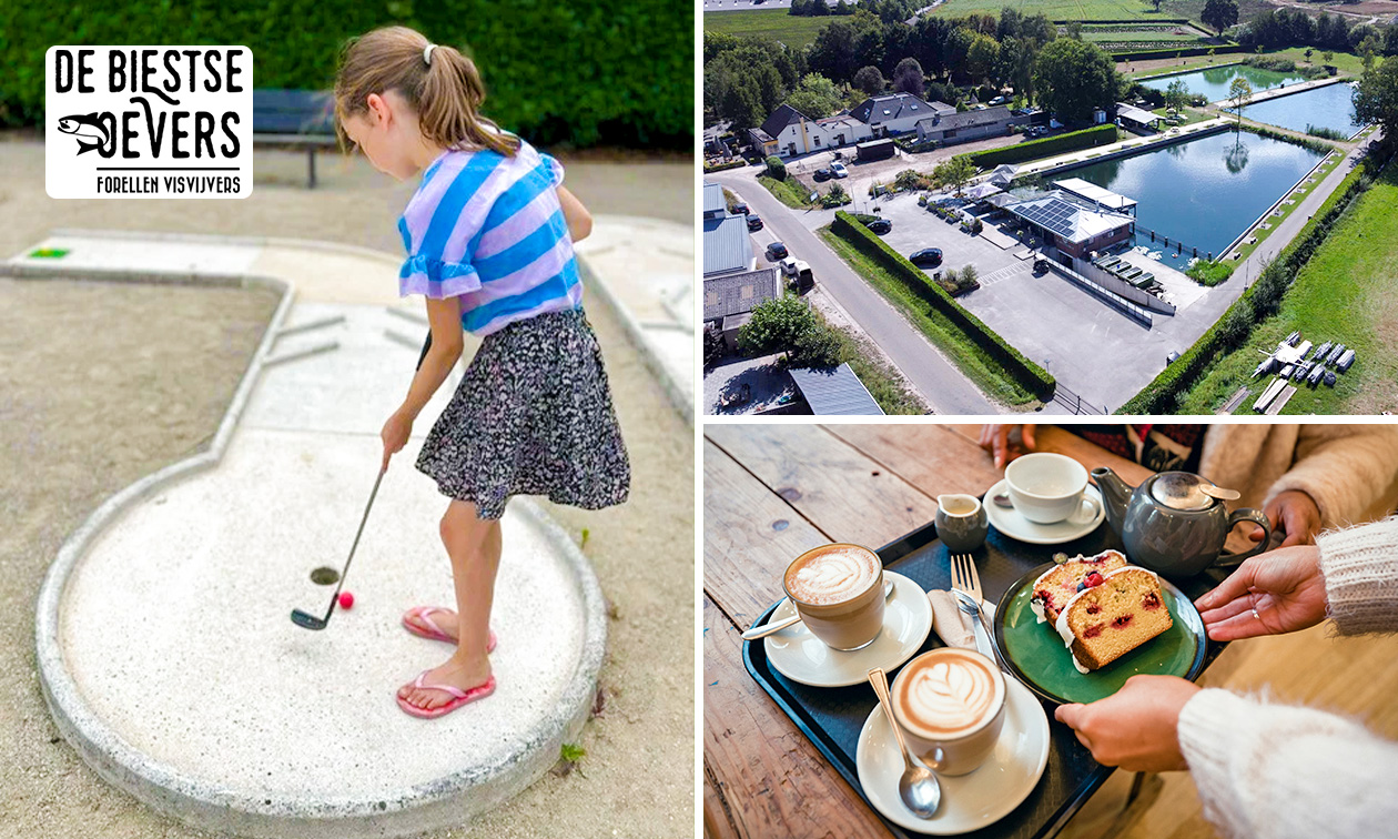Minigolf + drankje naar keuze + stuk gebak naar keuze of worstenbroodje