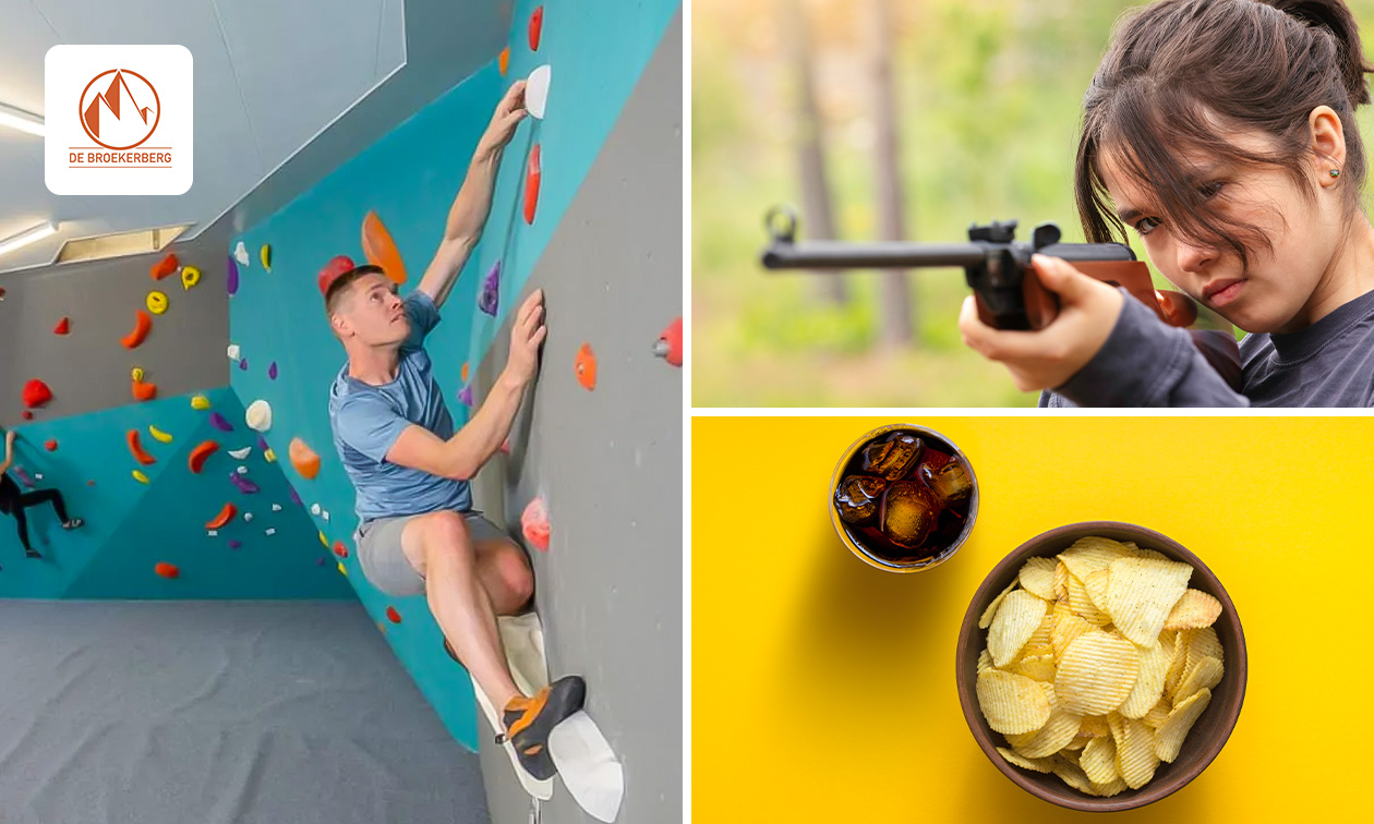 Avontuurlijke activiteit(en) naar keuze + frisdrank + zakje snoep of chips