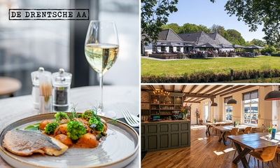 3-gangen keuzediner + brood bij De Drentsche Aa