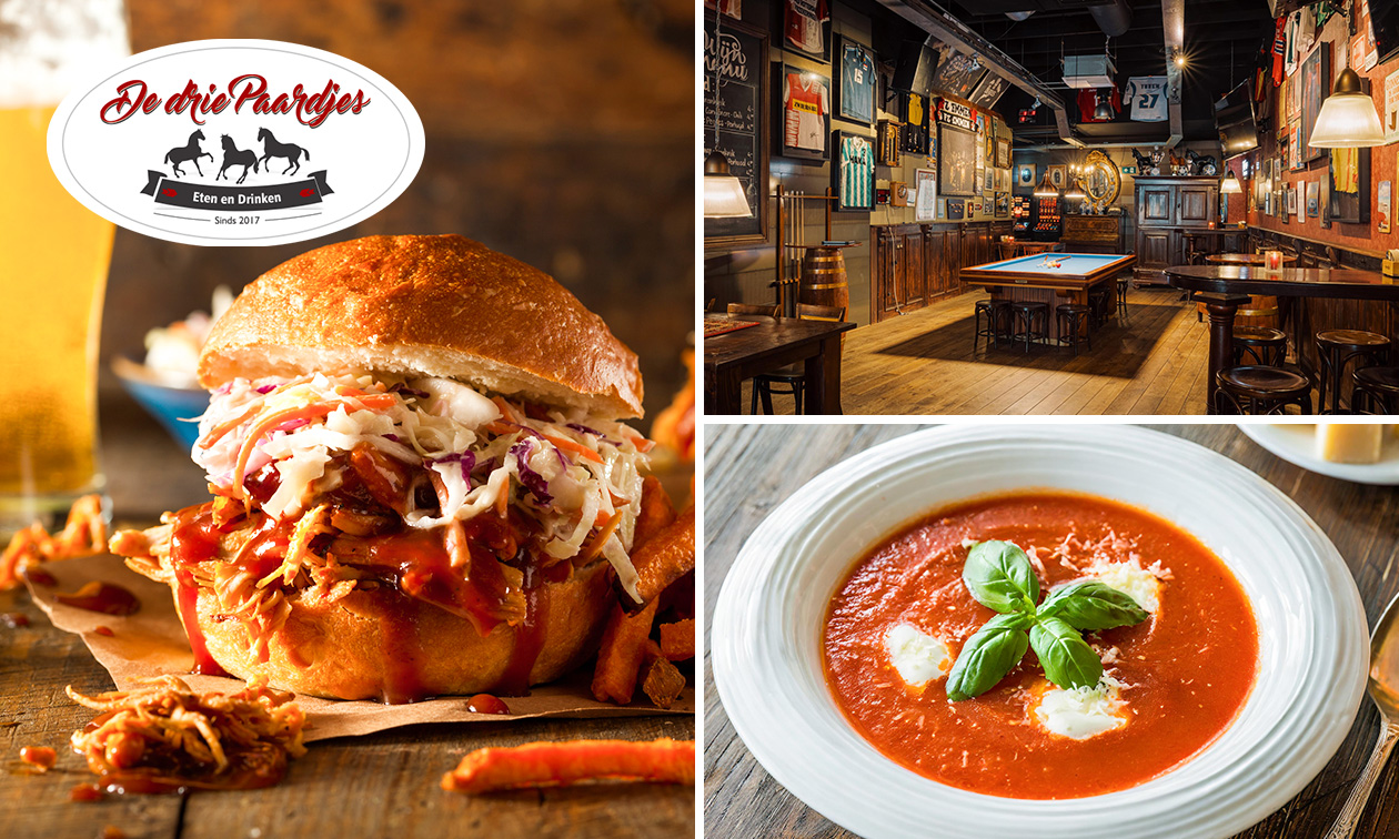 2-gangen keuzelunch bij De Drie Paardjes