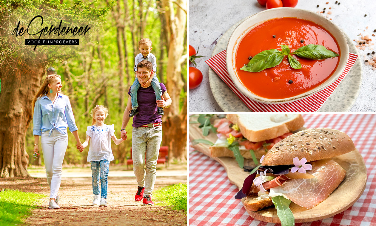 Wandelarrangement + warme drank + lekkernij + 2-gangen keuzelunch