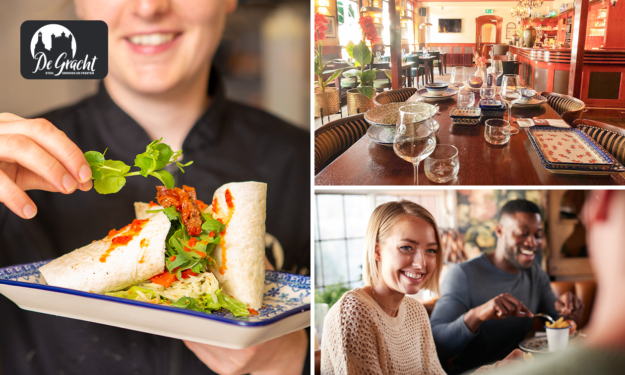 2-gangen keuzelunch bij De Gracht Eten, Drinken & Feesten