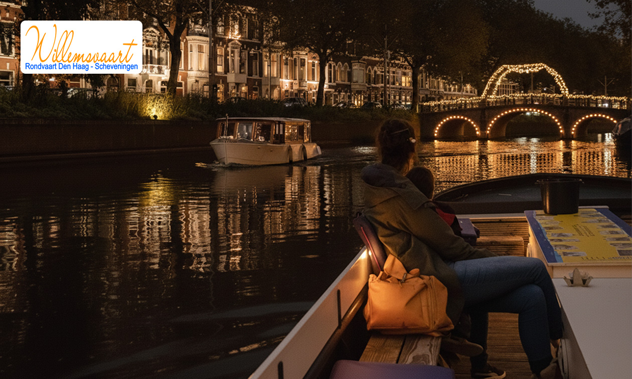 Lichtjesvaart (1 uur) door het centrum van Den Haag