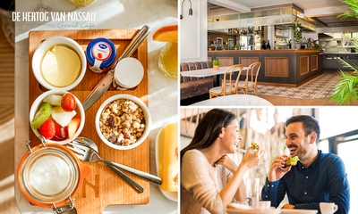 Ontbijtplank of 2-gangenlunch in Baarle-Nassau
