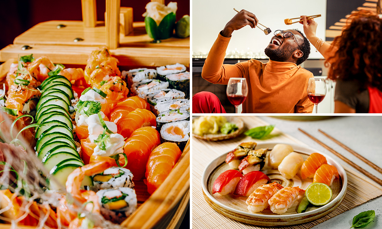 Sushiboot voor 2 (50 stuks) voor dine-in of afhaal