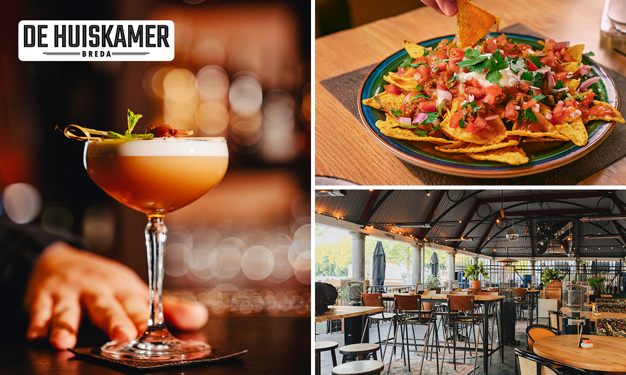 Borrelarrangement met 3 drankjes naar keuze + nacho's in hartje Breda