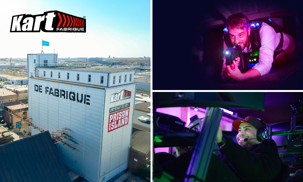 1 heat simracen + lasergamen (37 min) of prison island (1,5 uur) + bittergarnituur