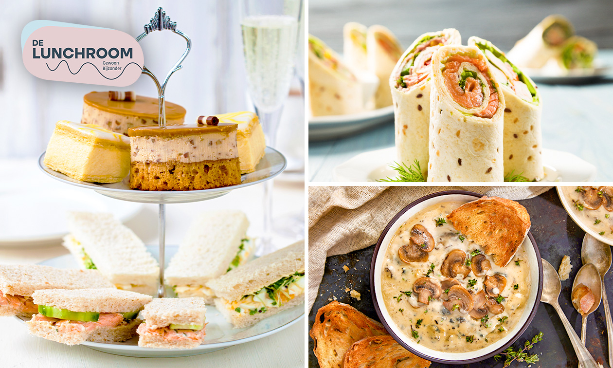 High tea + onbeperkt thee en welkomstdrankje (2 uur) bij De Lunchroom