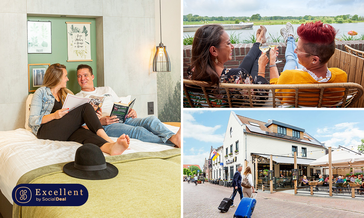 Overnachting voor 2 + ontbijt + evt. diner bij De Maasparel