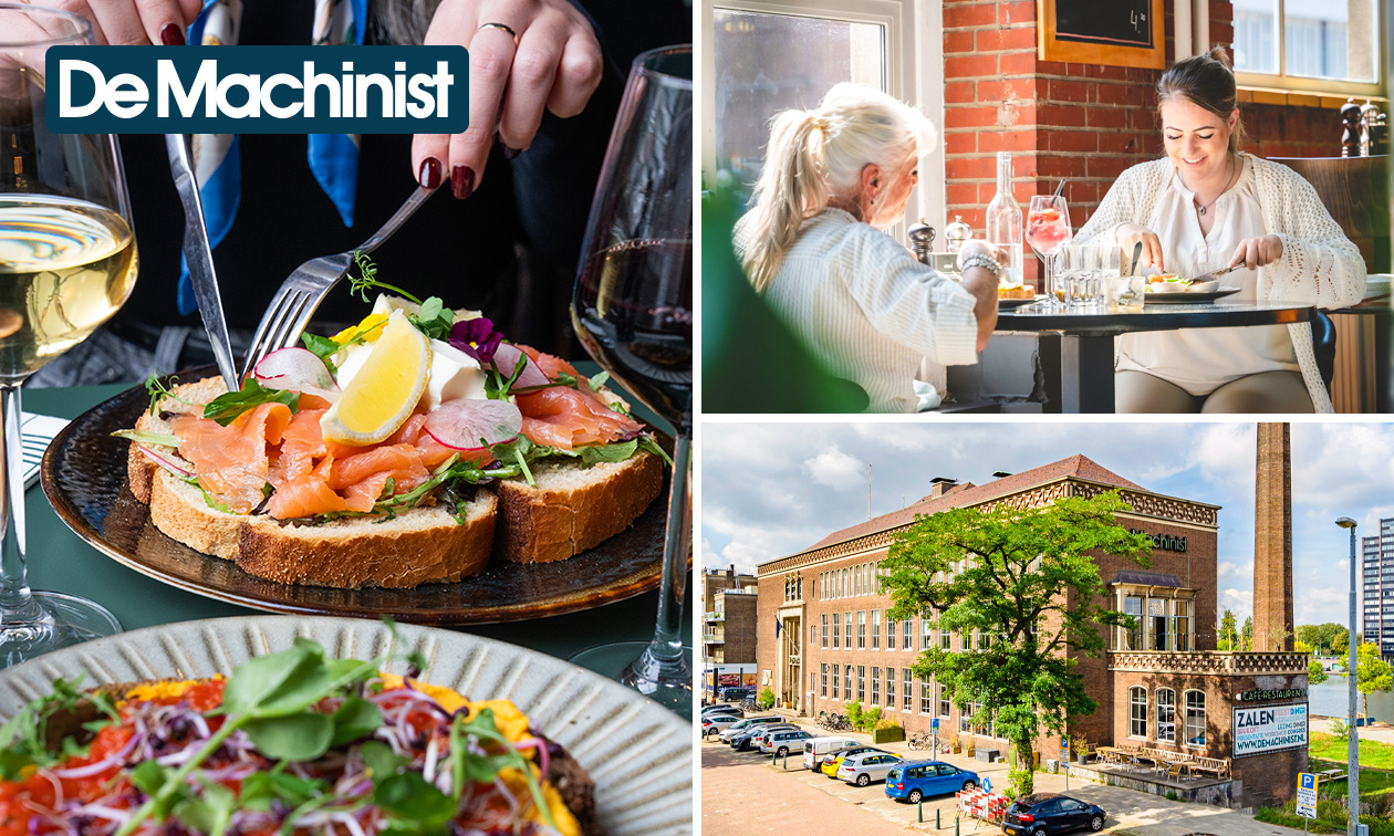 12-uurtje of 2-gangen keuzelunch bij De Machinist aan de haven van Rotterdam