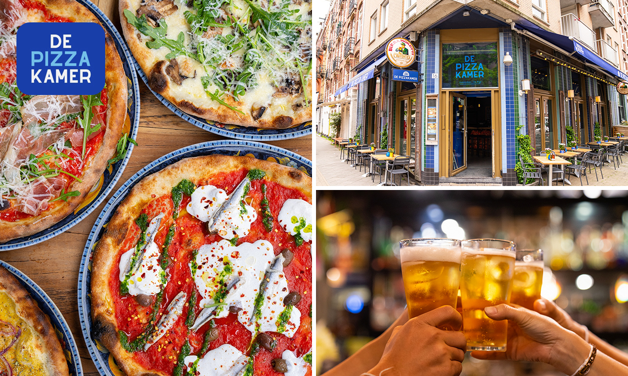 Italiaans 3-gangen keuzediner bij De Pizzakamer De Pijp