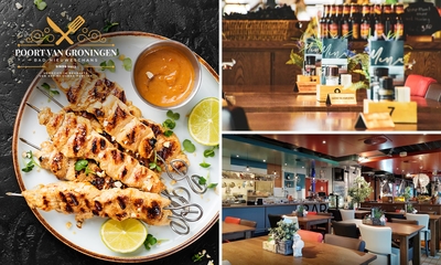 3-gangendiner (25+ keuzes) + mandje brood bij De Poort van Groningen