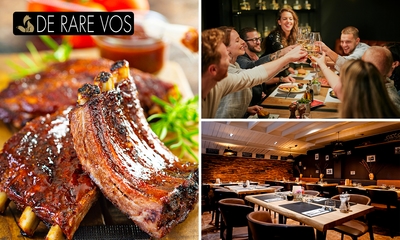 3-gangen keuzelunch of -diner bij De Rare Vos