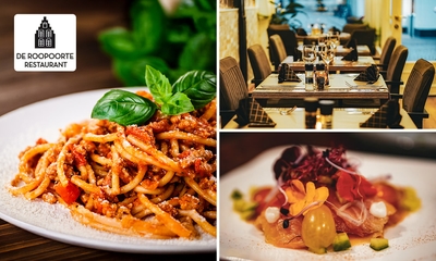 3-gangendiner of -lunch à la carte bij De Roopoorte in hartje Brugge