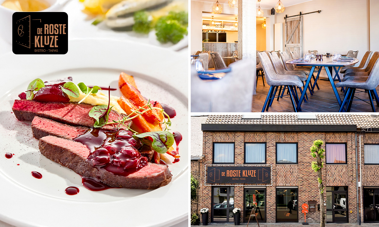 3-gangen wildlunch of -diner + amuse bij De Roste Kluze