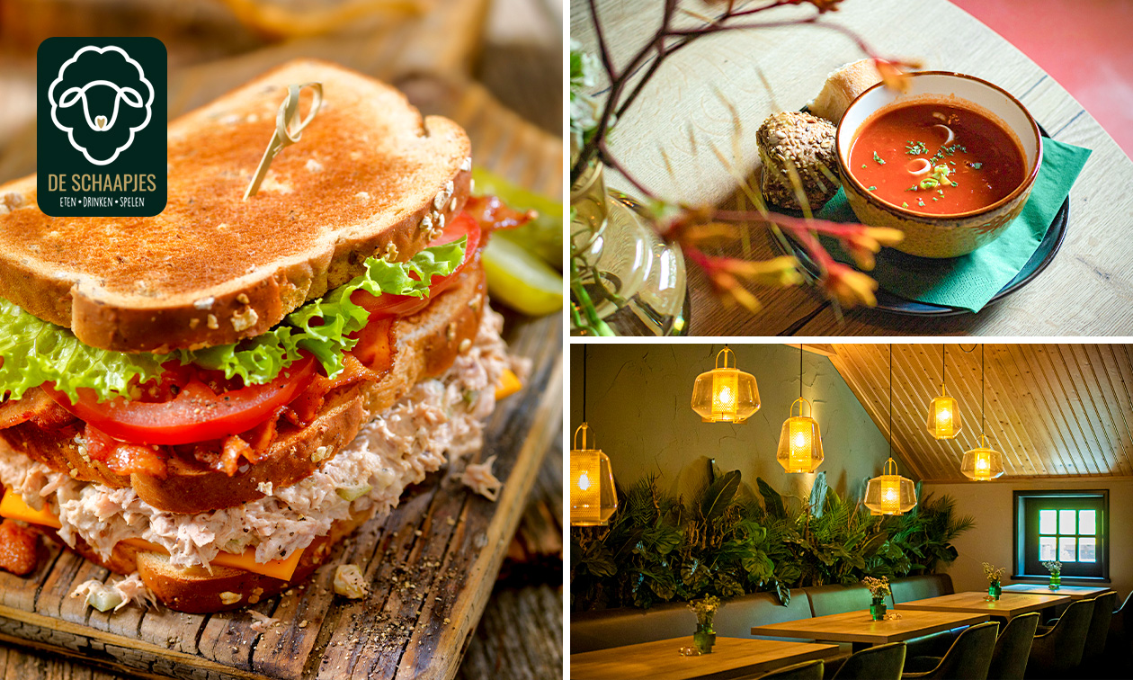 2-gangen keuzelunch bij De Schaapjes