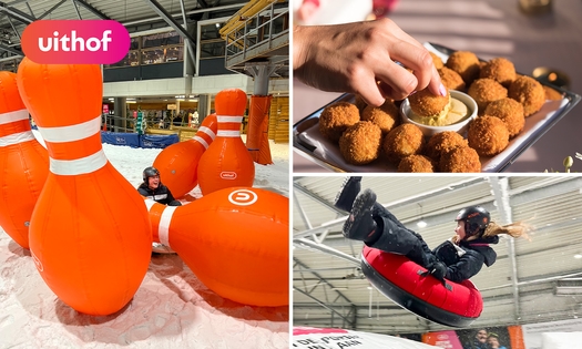 Snowfungames of big air tuben (1 uur) + bitterballen bij De Uithof Den Haag