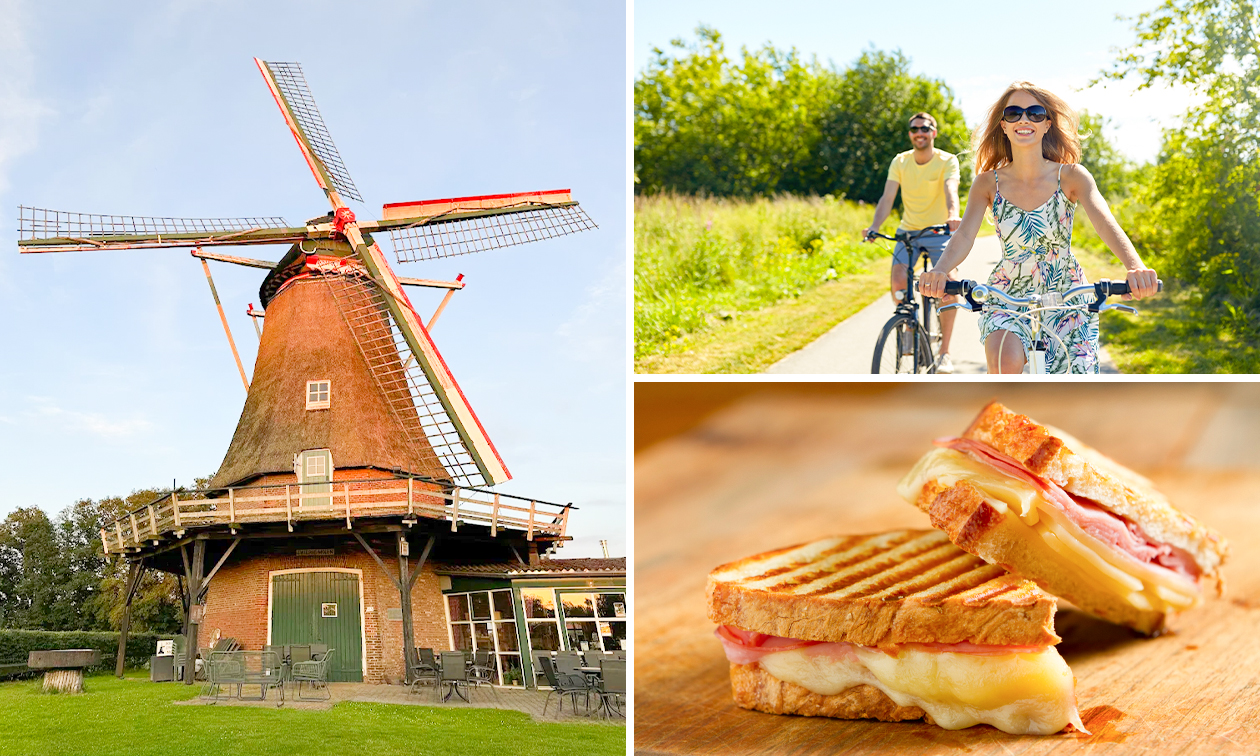 Wandelarrangement incl. gebak + drankje + 2-gangenlunch + toegang molen