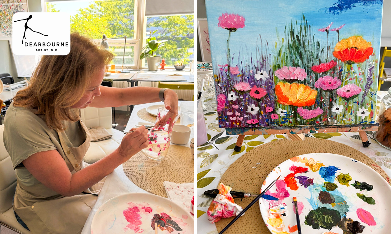 Workshop schilderen of glas en porcelain en boetseren met klei + lekkers in Rotterdam