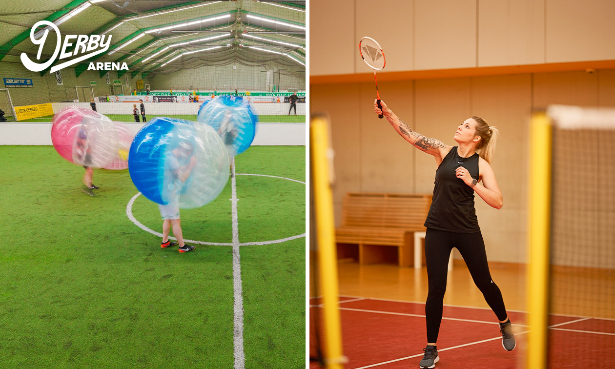 3x 1 Stunde Badminton oder Bubble Soccer