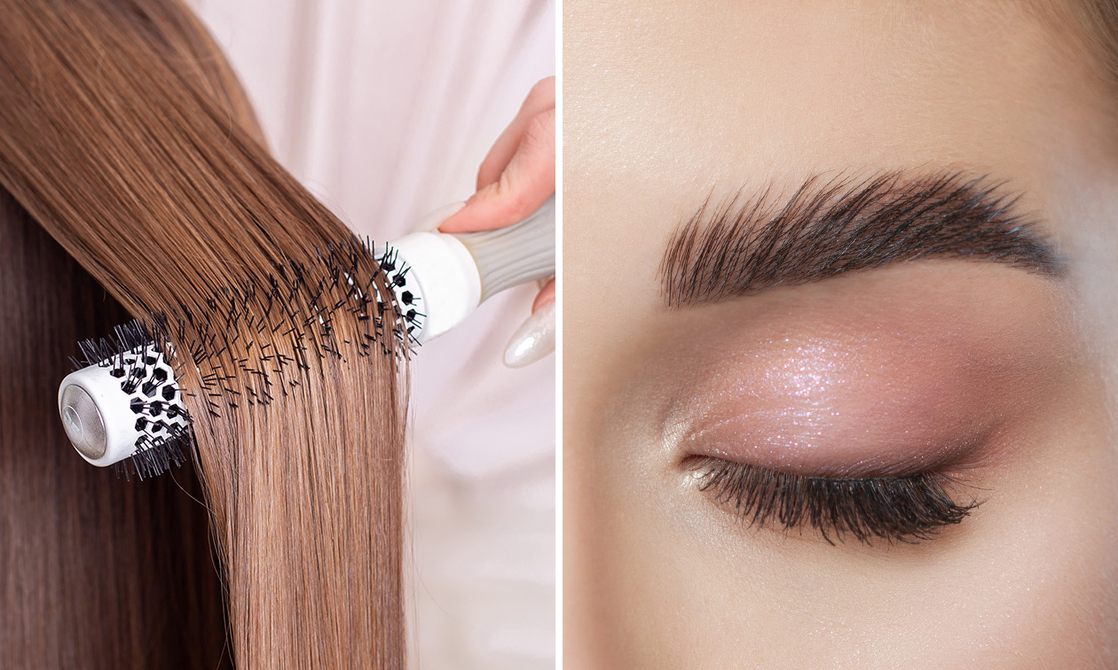 Wenkbrauw- of kappersbehandeling naar keuze