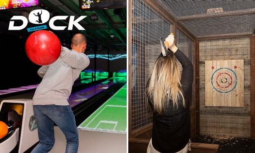 1 of 2 uur bowlen en/of bijlwerpen + bittergarnituur en evt. drankarrangement bij DOCK Vlissingen