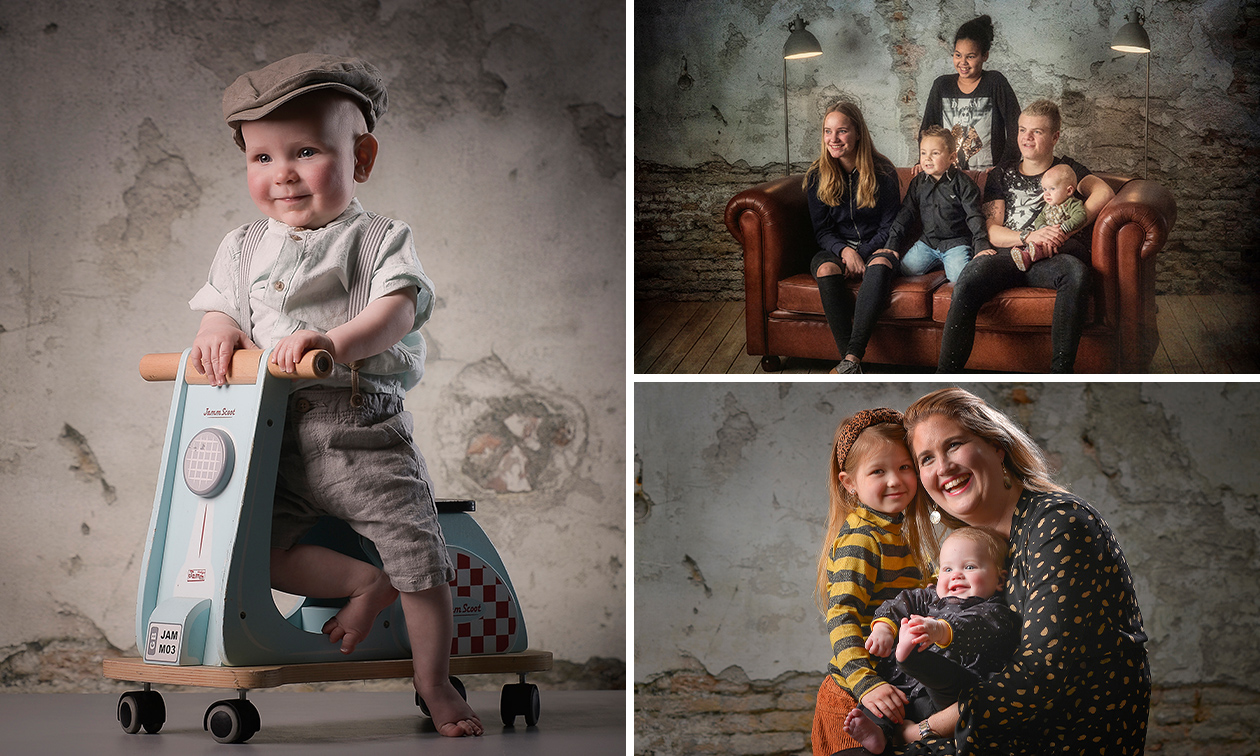 Kids, baby- of familiefotoshoot (max 4 of 10 personen)