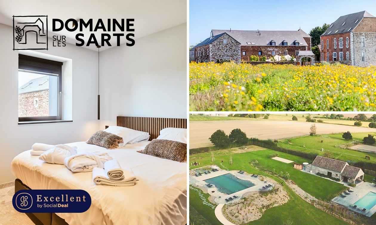 Overnachting(en) voor 2 + ontbijt + spa + early check-in + late check-out dicht bij Namen