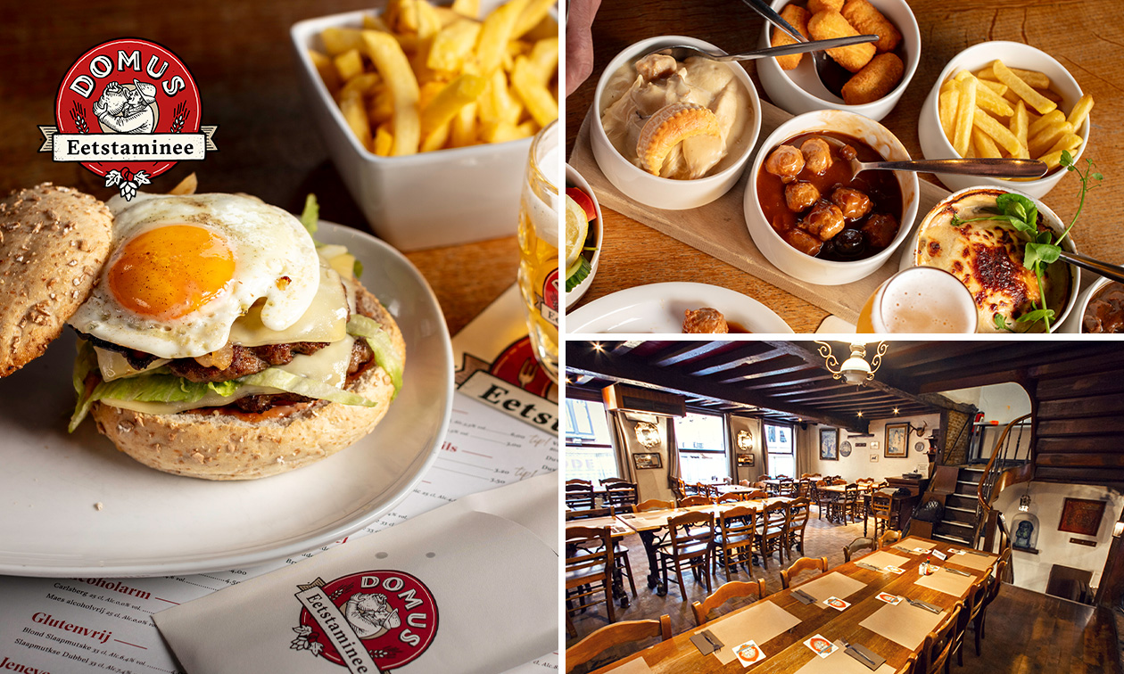 2- of 3-gangenlunch of -diner à la carte bij Domus in hartje Leuven